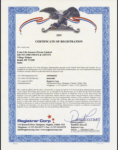 Crius USFDA